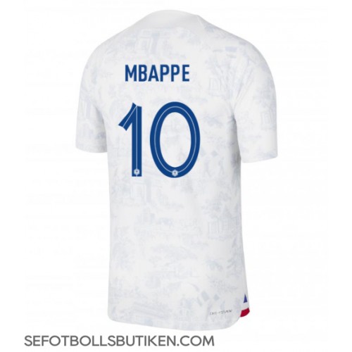 Frankrike Kylian Mbappe #10 Replika Borta matchkläder VM 2022 Korta ärmar